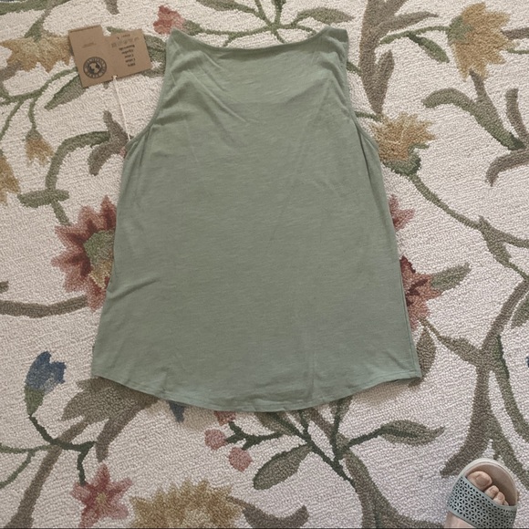 Earth Collection cottonGreen sleeveless top Sz M/L - Picture 9 of 9